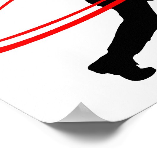 Touchdown Baseball Funny Poster (Ecke)