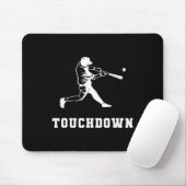 Touchdown Baseball Humor Lustig Touchdown Baseball Mousepad (Mit Mouse)
