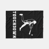 Touchdown Baseball Humor Lustiger Touchdown Baseba Fleecedecke (Vorderseite (Horizontal))