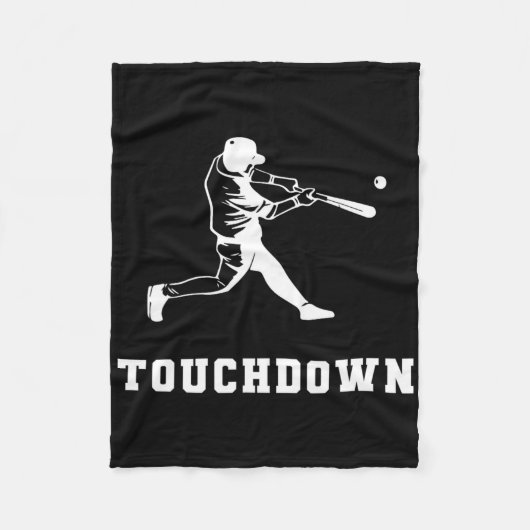 Touchdown Baseball Humor Lustiger Touchdown Baseba Fleecedecke (Vorderseite)