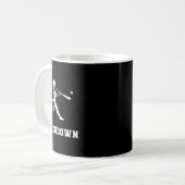 Touchdown Baseball Humor Lustiger Touchdown Baseba Kaffeetasse (Vorderseite Links)