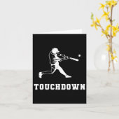 Touchdown Baseball Spaß Funny Touchdown Baseball Karte (Gelbe Blume)