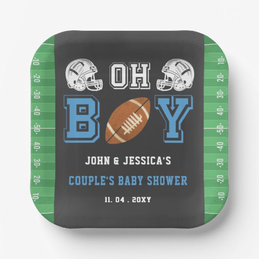 Touchdown Boy Football  Pappteller (Vorderseite)