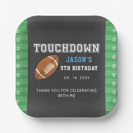 Touchdown Boy Fußball Pappteller (Vorderseite)