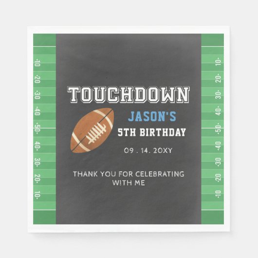 Touchdown Boy Fußball Serviette (Vorderseite)