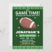 Touchdown Celebration: Football Field Birthday boy Einladung (Vorderseite)