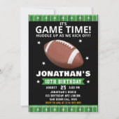 Touchdown Celebration: Football Field Birthday boy Einladung (Vorderseite)