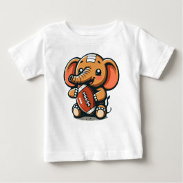 Touchdown Elephant: Cartoon Football Baby T-shirt