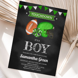 Touchdown, es ist ein Junge, Baby Shower Einladung