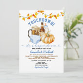Touchdown es ist ein Windeln Dusche Pumpkin Bierfa Einladung (Stehend Vorderseite)