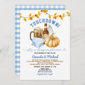 Touchdown es ist ein Windeln Dusche Pumpkin Bierfa Einladung (Vorne/Hinten)