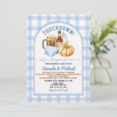 Touchdown es ist ein Windeln Dusche Pumpkin Bierfa Einladung (Stehend Vorderseite)