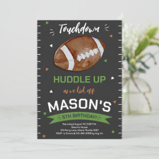 Touchdown Football Geburtstag Einladung