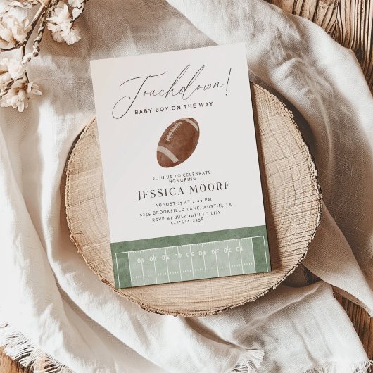 Touchdown Football Theme Baby Shower Einladung