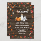 Touchdown Football Tiny Toes Pumpkin Baby Dusche Einladung (Vorne/Hinten)