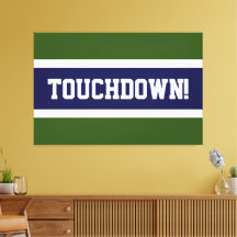TOUCHDOWN Forest Green White Navy Blue Streifen