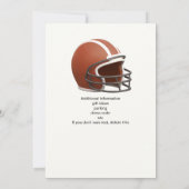 Touchdown Fünfzig Lustiger Fußball 50. Geburtstag Einladung (Rückseite)