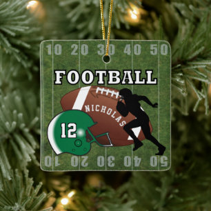 Touchdown für Fußball-Spieler - Green Keramikornament
