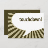 Touchdown! (Fußball/Superbowl-Party) Einladung (Vorne/Hinten)