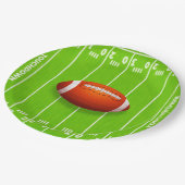 Touchdown-Fußballfeld-Papierteller Pappteller (Schrägansicht)