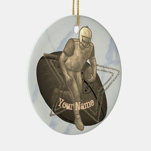 Touchdown-Fußballverzierung Keramik Ornament (Rechts)