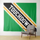 TOUCHDOWN Hellgrüne, schwarz-gelbe schlanke Streif Wandteppich (Beispiel (Horizontal))