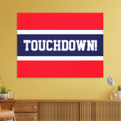 TOUCHDOWN Hellrot Weiße blaue Streifen der Marine Leinwanddruck (Insitu (Wohnzimmer))