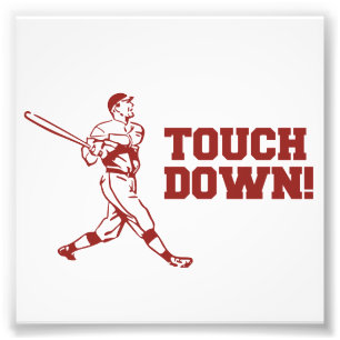 Touchdown Homerun Baseball Football Sports Fotodruck