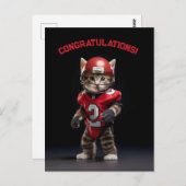 Touchdown Kitten Postkarte (Vorne/Hinten)