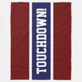 TOUCHDOWN Navy Blue Bold White Stripes Fleecedecke (Vorderseite)