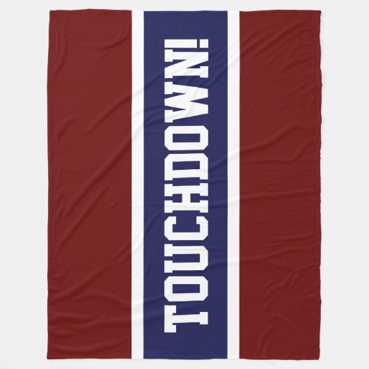 TOUCHDOWN Navy Blue Bold White Stripes Fleecedecke (Vorderseite)