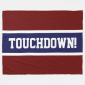TOUCHDOWN Navy Blue Bold White Stripes Fleecedecke (Vorderseite (Horizontal))