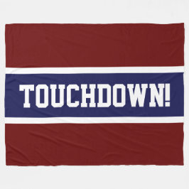 TOUCHDOWN Navy Blue Bold White Stripes Fleecedecke