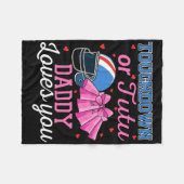 Touchdown oder Tutu Daddy liebt dich Football Ba  Fleecedecke (Vorderseite (Horizontal))