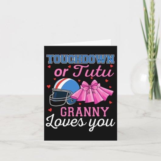Touchdown oder Tutu Granny Lieben Sie Fußball Gesc Karte (Vorderseite)