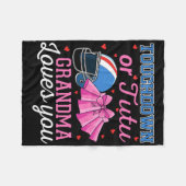 Touchdown oder Tutu Oma liebt dich Football Gende Fleecedecke (Vorderseite (Horizontal))