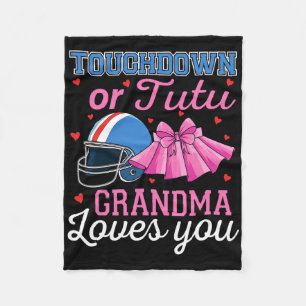 Touchdown oder Tutu Oma liebt dich Football Gende Fleecedecke