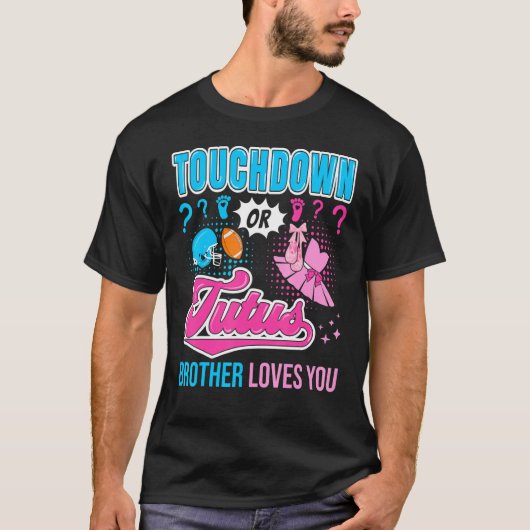 Touchdown oder Tutus Bruder liebt dich neues Baby T-Shirt (Vorderseite)