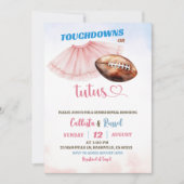 Touchdown- oder Tutus-Genderdarstellung Einladung (Vorderseite)
