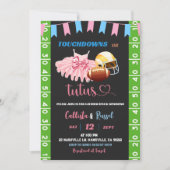 Touchdown- oder Tutus-Genderdarstellung Einladung (Vorderseite)