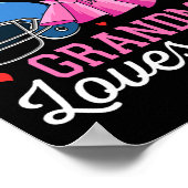 Touchdown Or Tutu Grandma Loves You Football Gende Poster (Ecke)