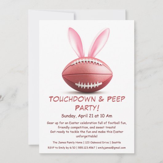 Touchdown & Peep Party - Einladung zu Ostern (Vorderseite)