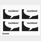 Touchdown! Rechteckiger Aufkleber (Blatt)