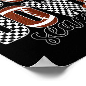 Touchdown-Saison-Spieltag-Karo-Fußballmutter Poster (Ecke)