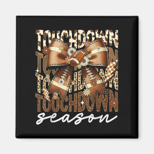 Touchdown Season American Football Bow Game Day Magnet