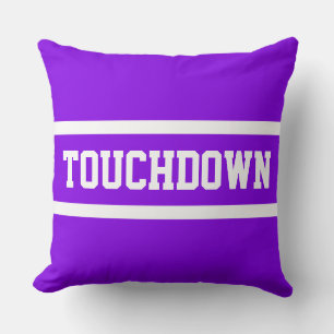 TOUCHDOWN Sportlicher Spaß Helle Violett Weiße Str Kissen