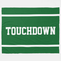 TOUCHDOWN Sporty Weiße Textstreifen auf Tiefgrün