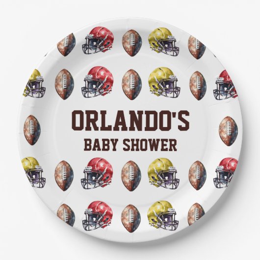 Touchdown Table Paper Tellers Football Theme Party Pappteller (Vorderseite)