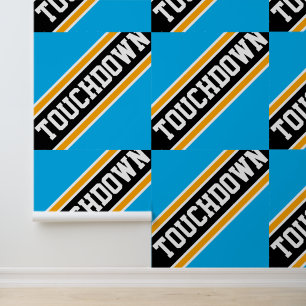 TOUCHDOWN Tiled Azure Blue Black Racing Streifen Tapete