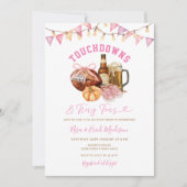 Touchdown Tiny Toes Football Couples Baby Dusche Einladung (Vorderseite)